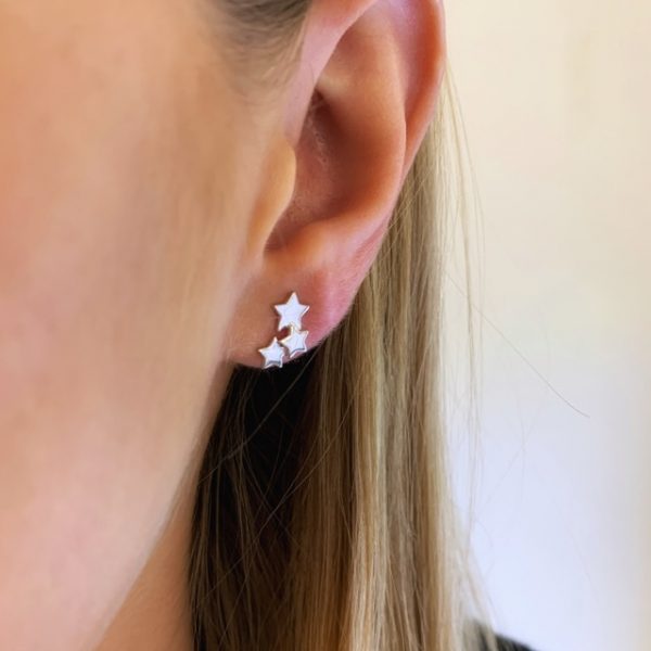 Triple Star stud earrings - Image 2
