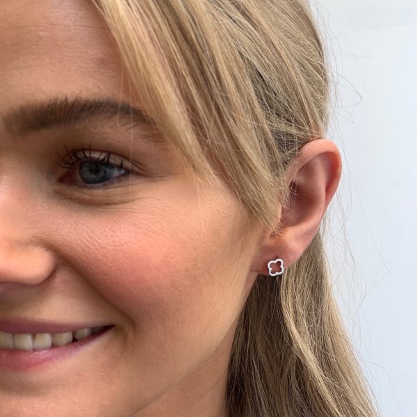 Clover Leaf Stud Earrings - Image 2