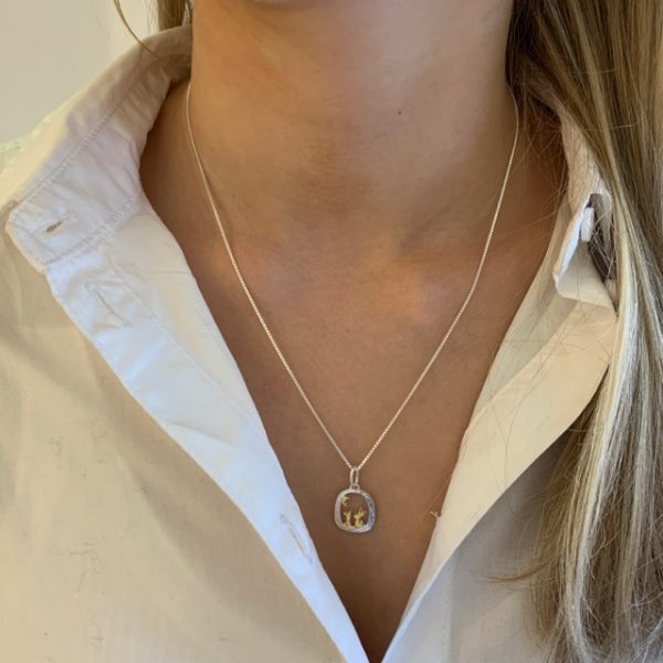 Moon Gazing Hares Necklace - Image 2