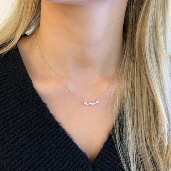 Diamond Bar Necklace - Image 2