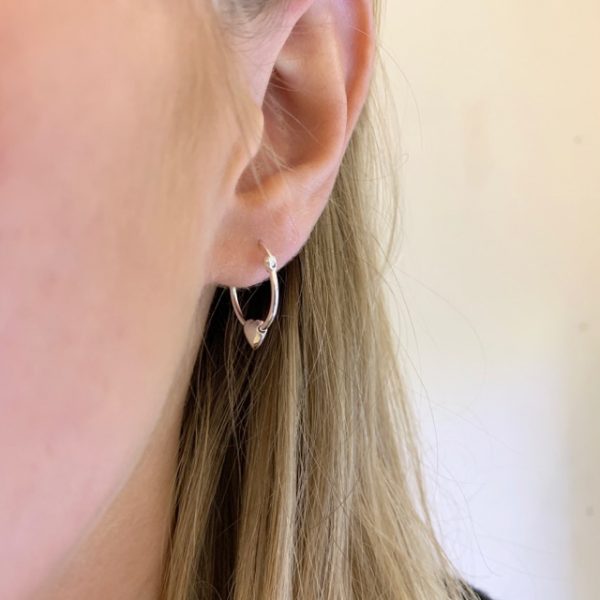 Heart Hoop Earrings - Image 2
