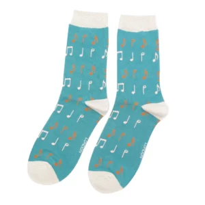 Ladies Music Notes Bamboo Socks
