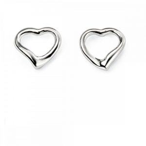 Mini Open Heart Stud Earrings