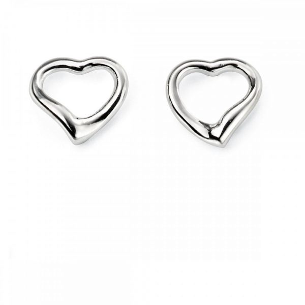 Mini Open Heart Stud Earrings