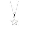Silver Open Star Necklace