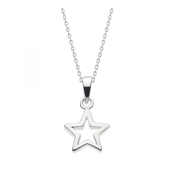 Silver Open Star Necklace