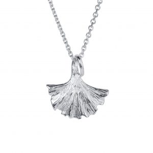 Sterling Silver Ginkgo Necklace