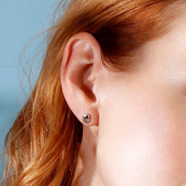 Mini Pebble Stud Earrings - Image 2