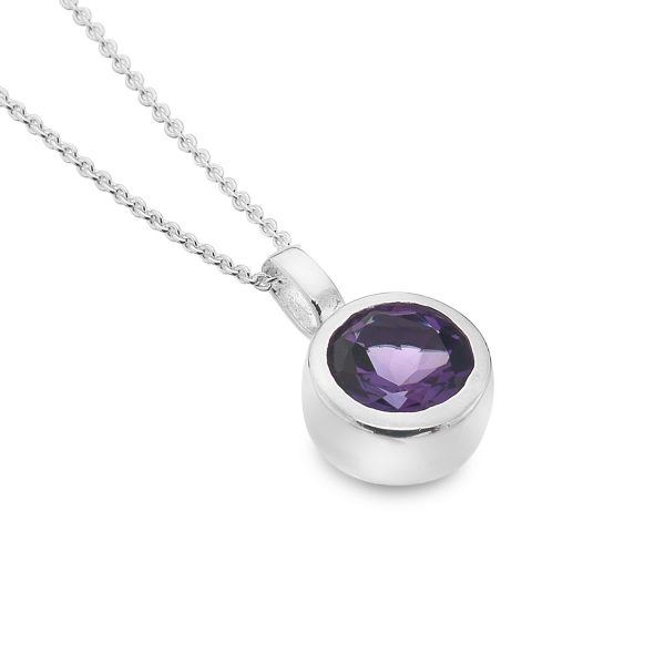 Amethyst Necklace on sterling silver chain