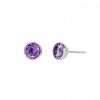 Amethyst stud earrings