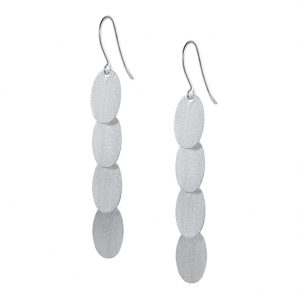 Disc drop earrings