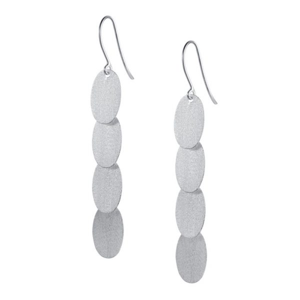 Disc drop earrings