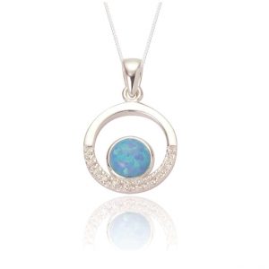 Sparkling Blue Opal Necklace
