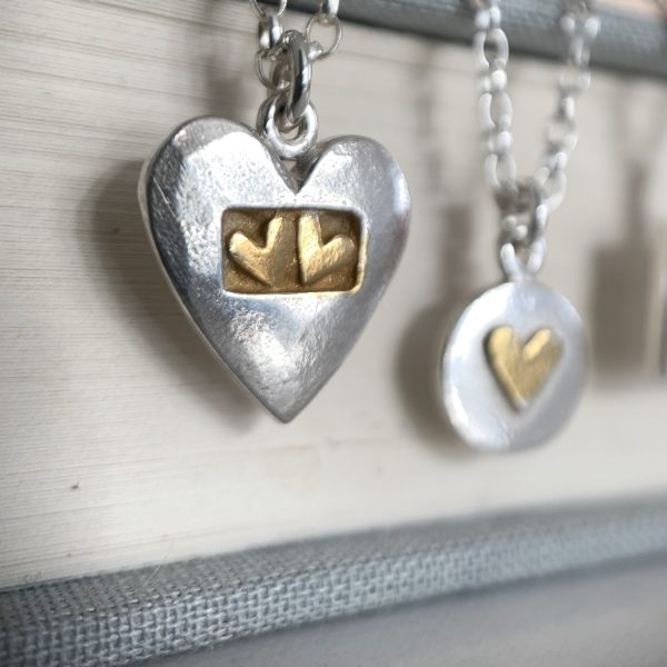 Double Heart of Gold Necklace - Image 3