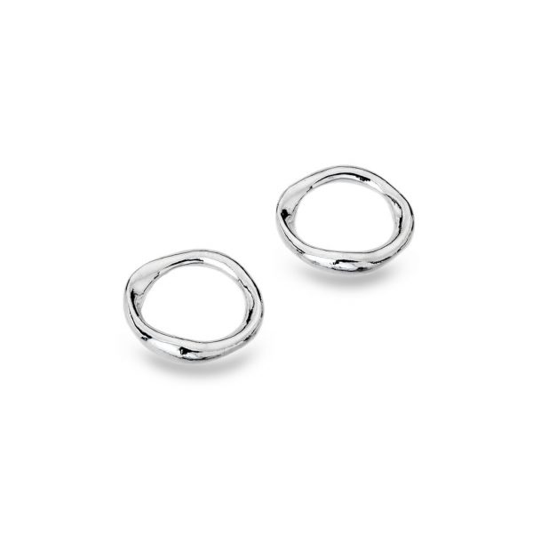 Organic Circle stud earrings