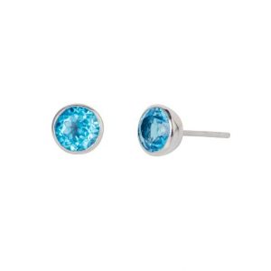 Mini Blue Topaz studs