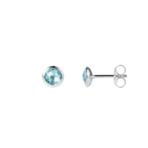 Mini Blue Topaz studs