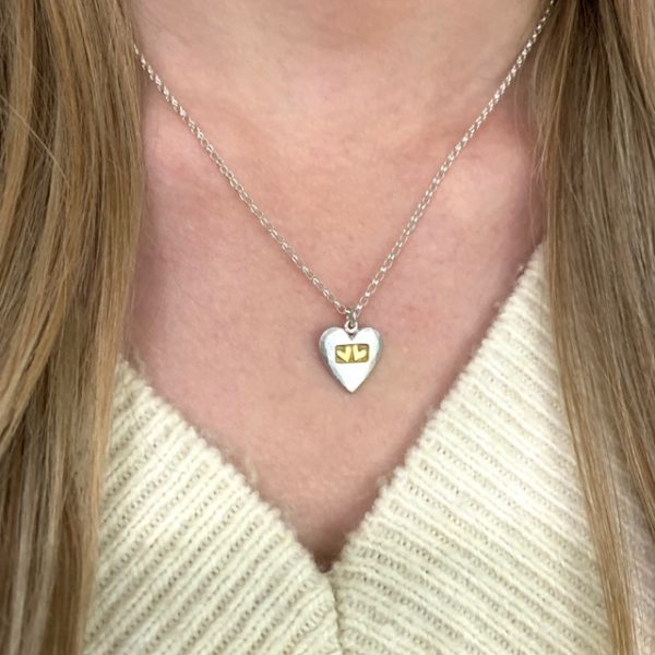 Double Heart of Gold Necklace - Image 2