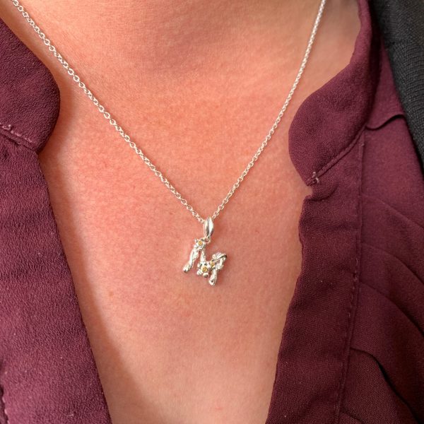 Flower Initial Necklace - Image 6