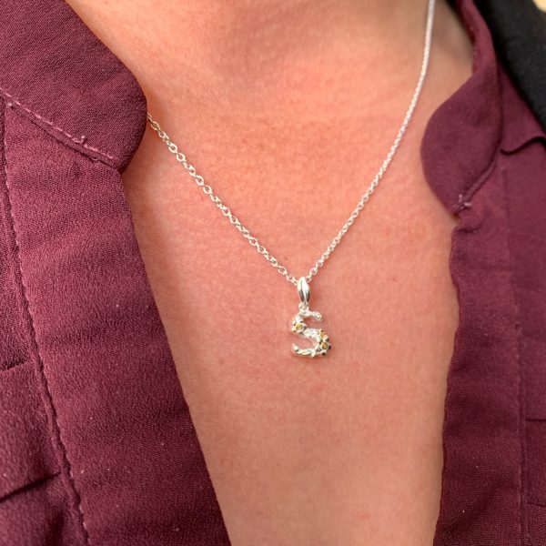 Flower Initial Necklace - Image 4