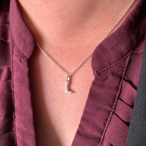 Flower Initial Necklace - Image 8