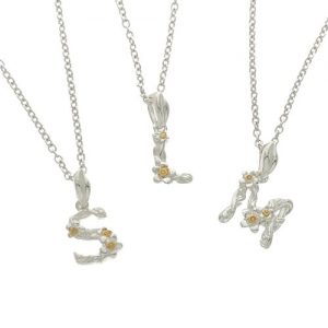 Flower Initial Necklace