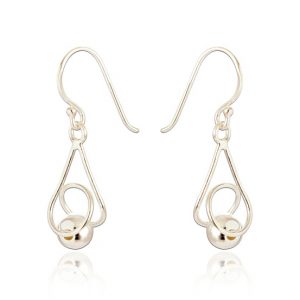 Twisted Silver Drop Earrings