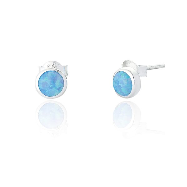 Blue Opal Stud earrings