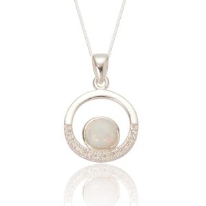 White Opal Pendant