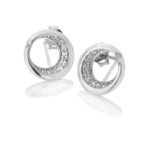 Crescent Diamond Earrings