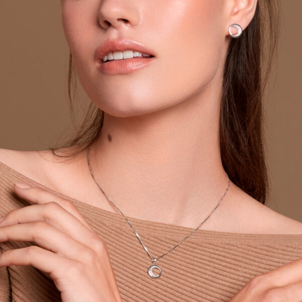 Crescent Diamond Earrings - Image 2
