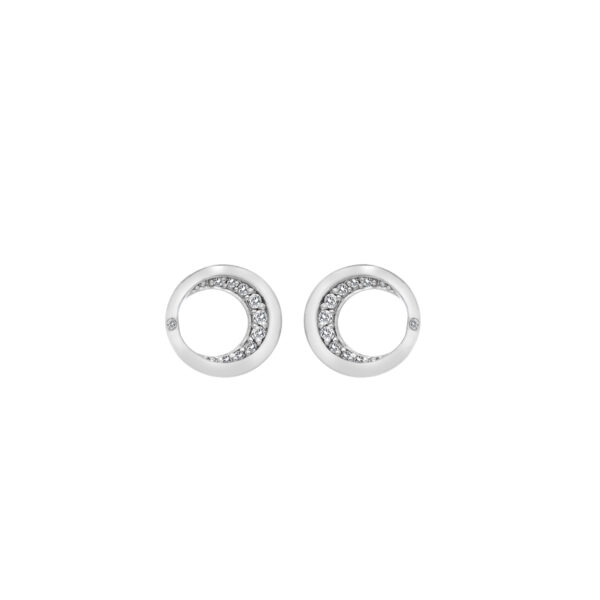 Crescent Diamond Earrings - Image 3