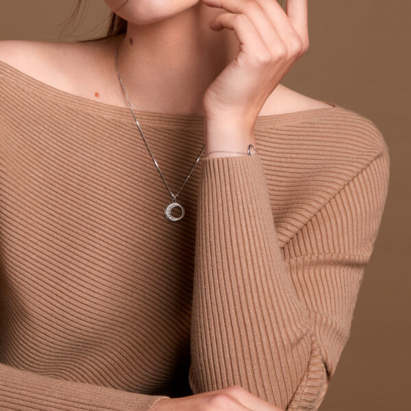 Crescent Diamond Necklace - Image 2