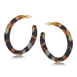 Tortoiseshell Resin Hoops