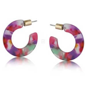 Pink Blend Resin Hoops
