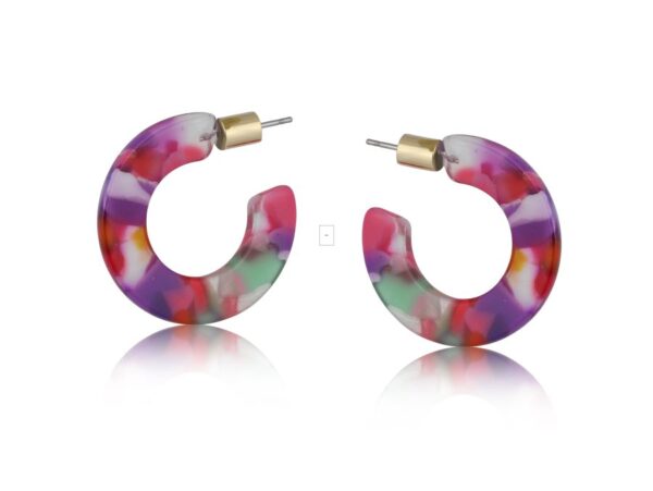 Pink Blend Resin Hoops