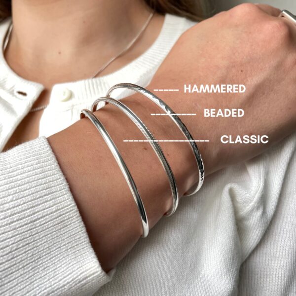 Hammered Stacking Bangle - Image 2
