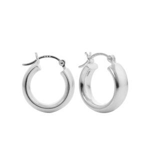 Chunky Silver Hoop earrings