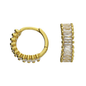Gold Sparkling Hoops