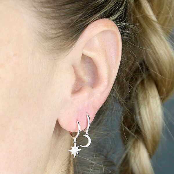 Cosmic Huggie Hoops - Image 2