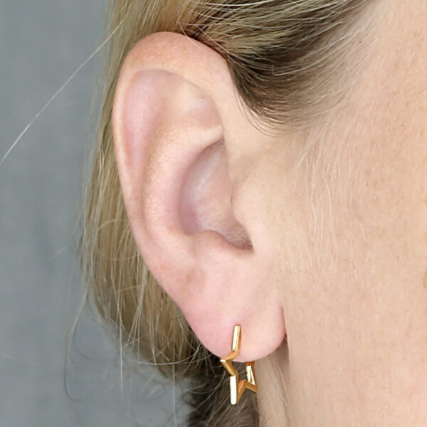 Gold Star Hoop earrings - Image 2