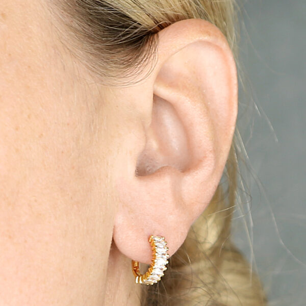 Gold Sparkling Hoops - Image 2