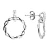 Silver Woven Circle earrings