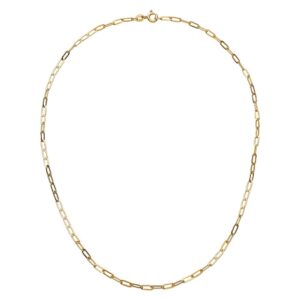 Gold Plated Paperclip Link chain necklace