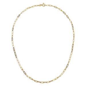Gold Plated Paperclip Link chain necklace