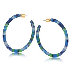 Resin hoop earrings