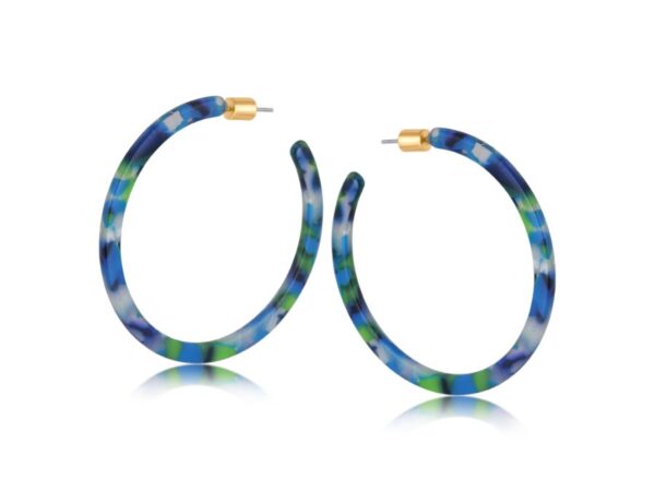 Resin hoop earrings