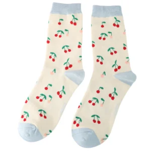 Ladies Cherry Bamboo Socks