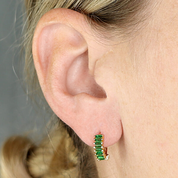 Dazzling Green and Gold Hoops - Image 2