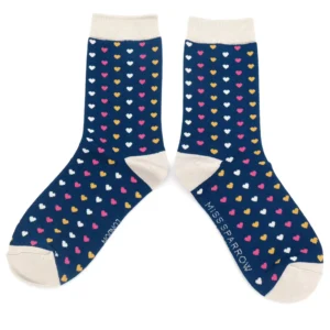 Ladies Multi Hearts Bamboo Socks